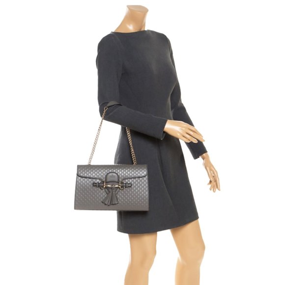 Gucci Emily Medium Leather Chain Shoulder Bag - Picture 2 of 11